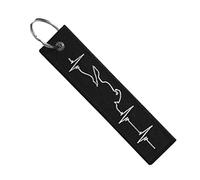 Moto Loot Keychain for Motorcycles, Scooters, Cars and Gifts, Motorcycle Heartbeat, Medium