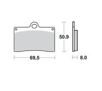 Moto-Master Ceramic Brake Pads For Ducati Monster 600 1989-2024 Ceramic 402004