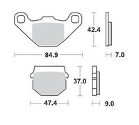 Moto-Master Ceramic Brake Pads For Aprilia RS 125 1981-2024 Ceramic Set 409904