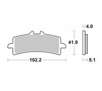 Moto-master Aprilia Rsv4 1000 Rf Abs 15-20/rsv4 1000 Rr Abs 15-20 Sintered Brake Pads