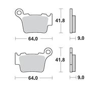 Moto-Master Rear Pro Racing Sintered Brake Pads For KTM 200 XC 2006-2008
