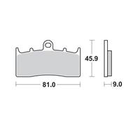 Moto-Master Ceramic Brake Pads For BMW K 1600 B 1999-2024 Ceramic Set 405904