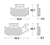MOTO-MASTER BRAKE PAD ATV SINTER PRO RACING YAMAHA, CAN AM, CANNONDALE 94211