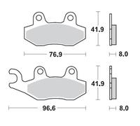 MOTO-MASTER BRAKE PAD OFFROAD SINTER PRO YAMAHA, CAN AM, KAWASAKI, SUZUKI 91911