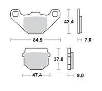Moto-master Can Am Ds 90 2x4 08-10/rally 200 2x4 04-07/eton Vxl 250 R 06-07 Offroad Pro Racing Gp Sintered Brake Pads