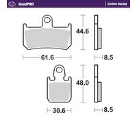 Moto-Master Carbon Racing Brake Pads For Yamaha VMX 1700 2007-2016 406906