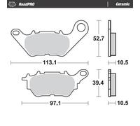 Moto-Master Ceramic Brake Pads For Yamaha MT-03 2015-2024 Ceramic Set 412604
