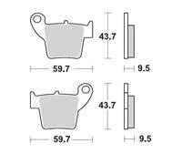 Moto-master Honda/tm Racing 094322 Sintered Brake Pads