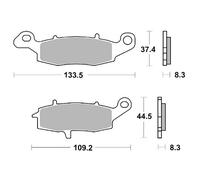 Moto-master Kawasaki Er-6f 650 06-16/er-6f 650 Abs 06-16/er-6n 650 06-16 Sintered Brake Pads
