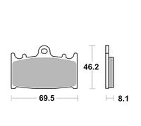 Moto-master Kawasaki Gpz 900 R 90-94/klz 1000 Abs 12-18/kr-1s 250 90 Sintered Brake Pads