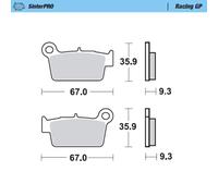 Moto-master Aprilia 094512 Sintered Brake Pads Black