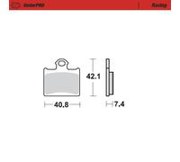 Moto-Master Rear Pro Racing Sintered Brake Pads For Ohvale GP-0 160 4 Speed 2017