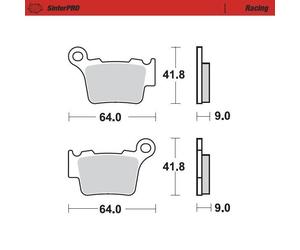 Moto-Master Rear Pro Racing Sintered Brake Pads For SWM FT 300 R 2017