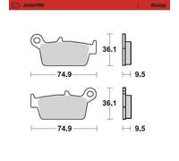 Moto-Master Rear Pro Racing Sintered Brake Pads For Yamaha YZ 125 1998-2002