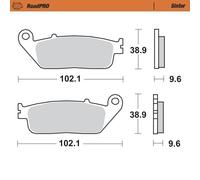 Moto-master Honda 404001 Sintered Front Brake Pads Black
