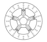 Moto-master Round Harley Davidson 112311 Left&right Front Brake Disc