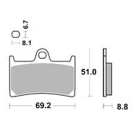 Moto-master Yamaha Bt 1100 02-06/fjr 1300 01-05/fjr 1300 Abs 03-05 Sintered Brake Pads