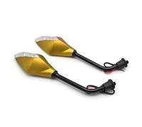 Moto Mirror Motorcycle Rearview Mirror 8/10MM Side Mirrors Universal For Hornet 600 For CB650F For Zephyr For Z250(Golden)