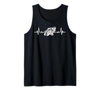 Moto Motorcycle Racing Motorcycles Biker boy Heartbeat Tank Top
