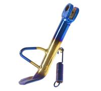 Moto Parking Kick Stand Stainless Steel Bracket Foot Side Supportor Crutch Holder Dirt Accessories Universal Motorcycle Wheel Stand Stand Pad(Golden Blue)