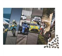 Moto Racing 1000 Piece Jigsaw Puzzle Recycled Collage Senior Puzzles Party Game Props Developing Children‘s Intelligence Educational Fun 52x38cm/1000pcs