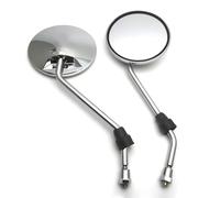 moto rearview mirror 1Pair Universal Motorcycle Mirrors 8mm Thread Round Oval Convex Mirrors Motorbikes Adjustable Side Mirrors Accessories