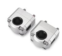 Moto Risers Universal 22mm 28mm Motorcycle Handlebar Clamp Handlebar Risers Adapter Bar Clamps Bar Risers Clamps(Silver)