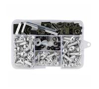 Moto Screw Set Compatible With Suzuki For RM65 RM80 RM85 RM100 RM125 RM250 155PCS Moto Fairing For Bolt Screw Nut Kits Motorbike Nut Complete Bolts Kit(Silver)