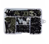 Moto Screw Set Compatible With Suzuki For RM65 RM80 RM85 RM100 RM125 RM250 155PCS Motorcycle Fairing For Bolt Body Screw Nut Kits(Black)