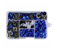 Moto Screw Set Compatible With Suzuki For RM65 RM80 RM85 RM100 RM125 RM250 155PCS Motorcycle Fairing For Bolt Body Screw Nut Kits(Blue)