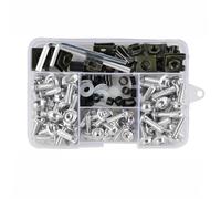 Moto Screw Set Compatible With Suzuki For RM65 RM80 RM85 RM100 RM125 RM250 Motorcycle Fairing For Bolt Screw Nut Kits Motorbike Mounting Kits(Silver)