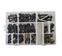 Moto Screw Set For ZZR400 1993-2007 Motorcycle Nut Bolts Set Screw Countersunk Bolts Motorbike Machine Screw Assortment Kit(Black)