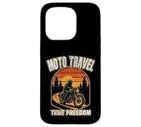 MOTO TRAVEL TRUE FREEDOM vintage motorcycle vibes motobiker Case for iPhone 15 Pro