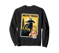 Moto Trial Skeleton Rider Retro Art Sweatshirt