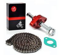 MOTO1988 Cam Timing Chain & CNC Manual Tensioner For Suzuki Quadsport Z400 LTZ400 2003-2014 12830-07G00 12760-29F01