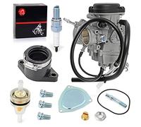 MOTO1988 Carburetor Carb & Intake Manifold Boot For Yamaha Grizzly Kodiak Wolverine 400 450 2000-2014 Carb