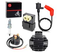 MOTO1988 CDI Box Ignition Coil Voltage Regulator Rectifier Relay Kit for Honda Recon 250 TRX250 TE/TM 1997-2004 TRX250EX TRX250X 2001-2019
