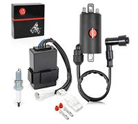 MOTO1988 Ignition Coil and Igniter CDI & Spark Plug Kit For Kawasaki Bayou 300 KLF300 1988-2004