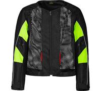 Motoairbag MAB v4 perforated Motorcycle Textile Jacket for MAB v4 Airbag Vest, black-yellow, size S M for Men