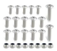 MOTOALL 25 Piece Fender Bolts Screws Nut Mount Kit Plastics Hardware Replace for Yamaha Banshee