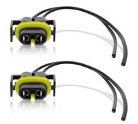 MOTOALL 2pc Female Adapter Socket Connector Plug Wiring Harness Wire Pigtail for 886 889 892 893 PG13 PGJ13 880 890 862 881 884 885 894 898 899 H8 H9 H11 H27 Headlight Driving Fog Light LED Bulb Lamp