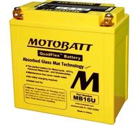 Motobatt Battery MB16U 12v 20AH CCA:240A YB16BA L:160mm x H:161mm x W:90mm