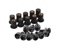 Motobike Aluminum Fairing Motorcycle Windscreen Screws Kit For Tricity 125 TW200 V Star 650 Tricity-125 Fairing Bodywork Screws Bolts Nuts Kits Windshield Bolts Screws(Black)
