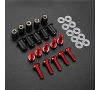 Motobike Aluminum Fairing Motorcycle Windshield Bolts Kit For For Tenere XT1200Z For Super For Tenere 700 Fixing Mounting Nuts Fairing Fastener Windshield Bolts Screws(Red)
