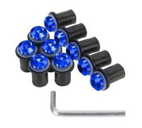 Motobike Fairing Bolt Motorcycle Windscreen Screws Kit For Kawasaki For VERSYS 300 650 1000 For VERSYS-300 Fairing Bodywork Screws Bolts Nuts Kits Fixing Mounting Kits(Blue)