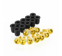 Motobike Fairing Bolt Motorcycle Windscreen Screws Kit For YA&MAHA YZF R6 YZF-R6 YZFR6 R6 1999-2004 Windshield Fixing Nuts Fairing Bolts Fixing Mounting Kits(Gold)
