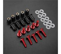 Motobike Fairing Bolt Motorcycle Windshield Bolts Kit For HO&NDA For AfricaTwin XRV750 XRV 750 Fairing Windscreen Fastener Screw Nuts Fixing Mounting Kits(Red)
