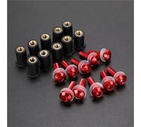 Motobike Fairing Bolt Motorcycle Windshield Bolts Kit For HO&NDA XL 650 600 700 1000 125V XL-650 600 700 125V Fairing Windscreen Fastener Screw Nuts Fixing Mounting Kits(Red)