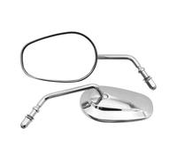 Motobike Handlebar Mirror For Softail Slim FLS 2012-2017 For Breakout FXSB 2013-2017 For SuperLow 1200T For XL1200T 2014-2017 Universal Motorcycle Bar End Mirrors(Silver)