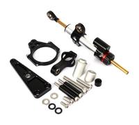 Motobike steering damper Compatible With X-ADV750 2017- For NSS750 2021- Motorcycle Steering Damper Stabilizer Mounting Kit Bracket Adjustable Linear Damper Universal(Silver)